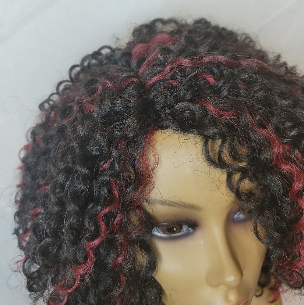 NEW Hand-made Brazilian TwistCrochet Wig #1b/burg - Picture 6 of 7